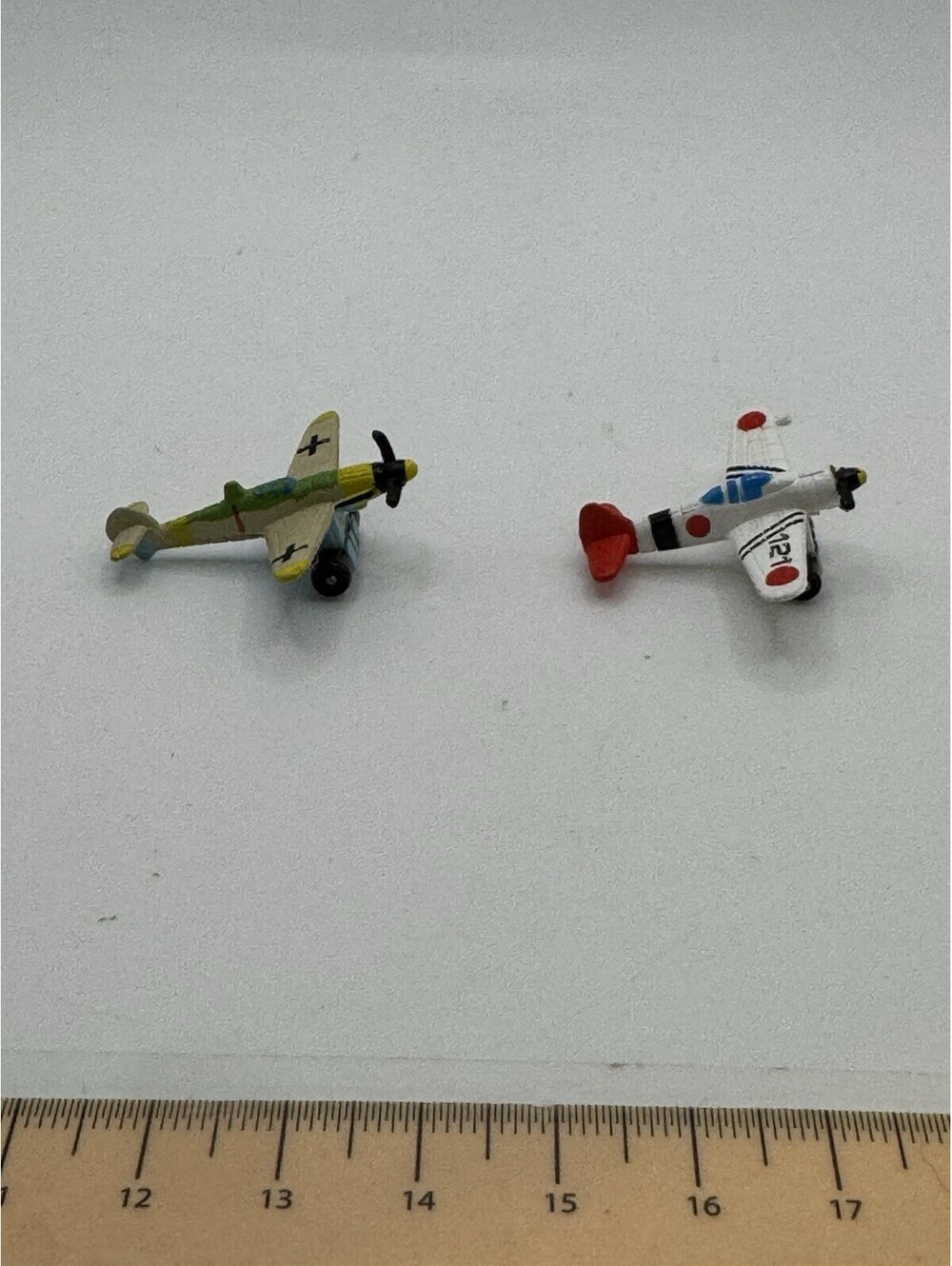 2 1987 Galoob Micro Machine Flighter Jets - Japanese A6M & Messerschmitt Bf-109
